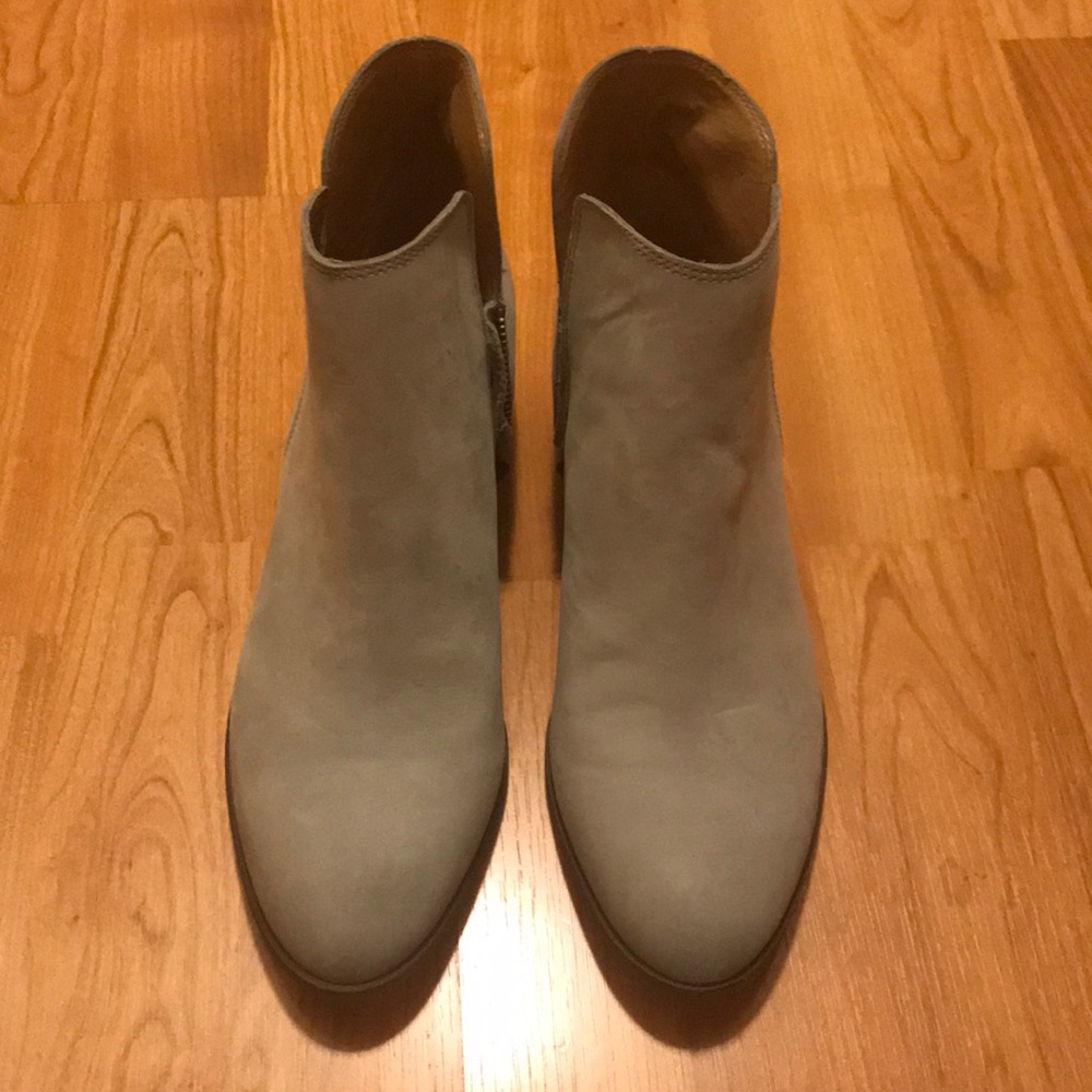 Grey Suede Booties: Never worn!